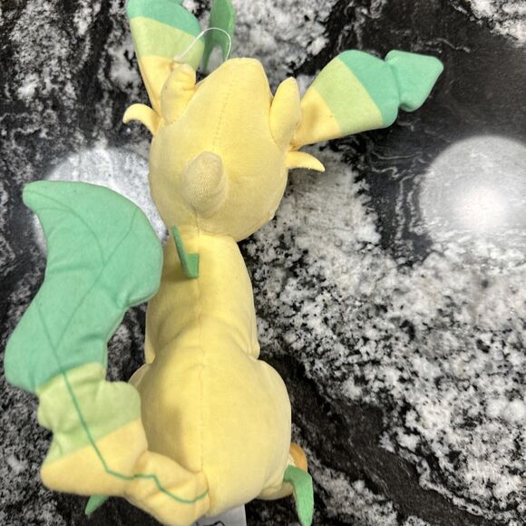 Pokemon Jazwares Leafeon Plush 12" Yellow Eevee Evolution Soft Stuffed Figure - Picture 11 of 16